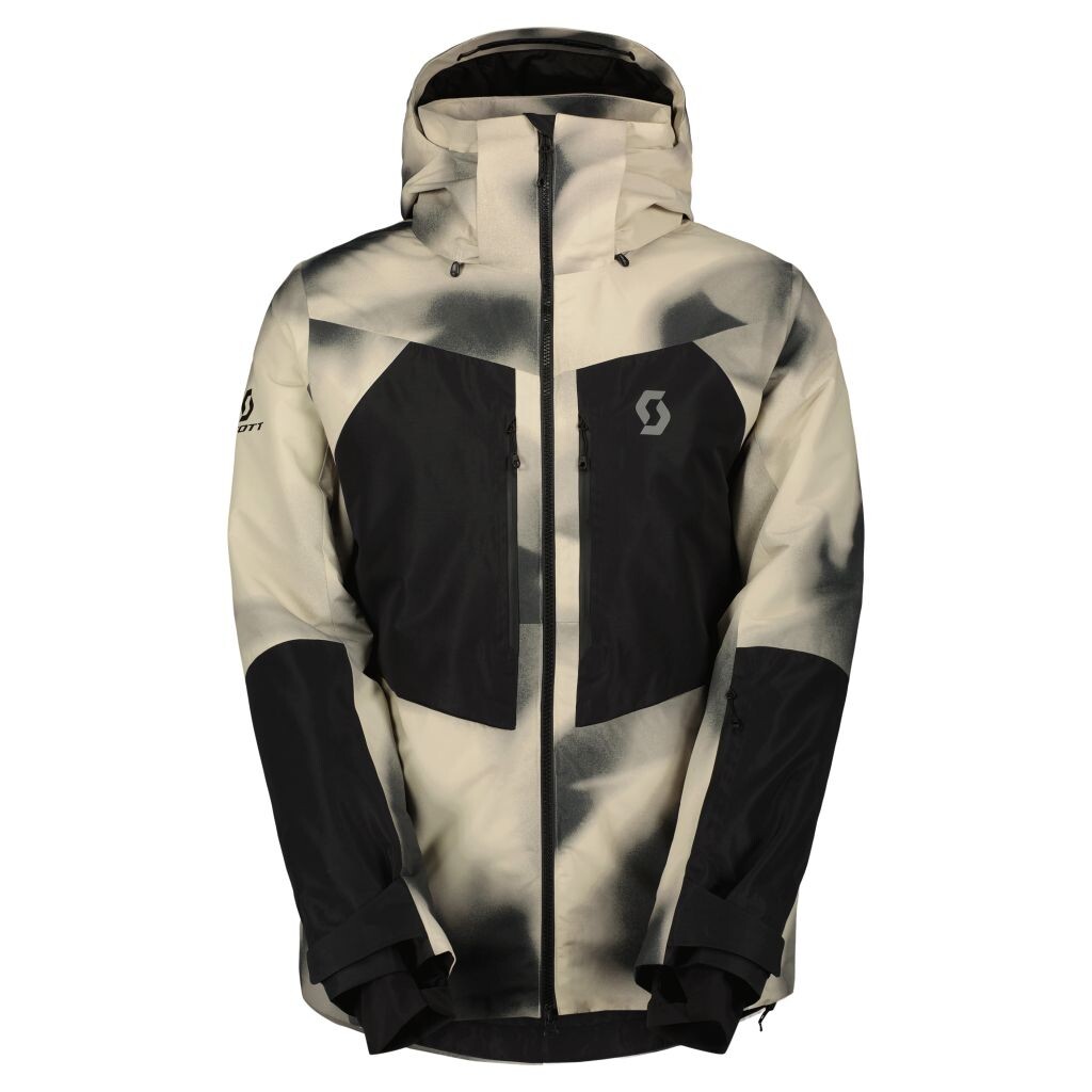 SCOTT Jacket M's Ultimate Dryo, Dust White Print/Black velikost: M