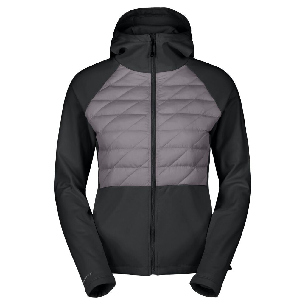 SCOTT Hoody W's Defined Warm Hybrid, Evening Grey/Black (vzorek) velikost: M