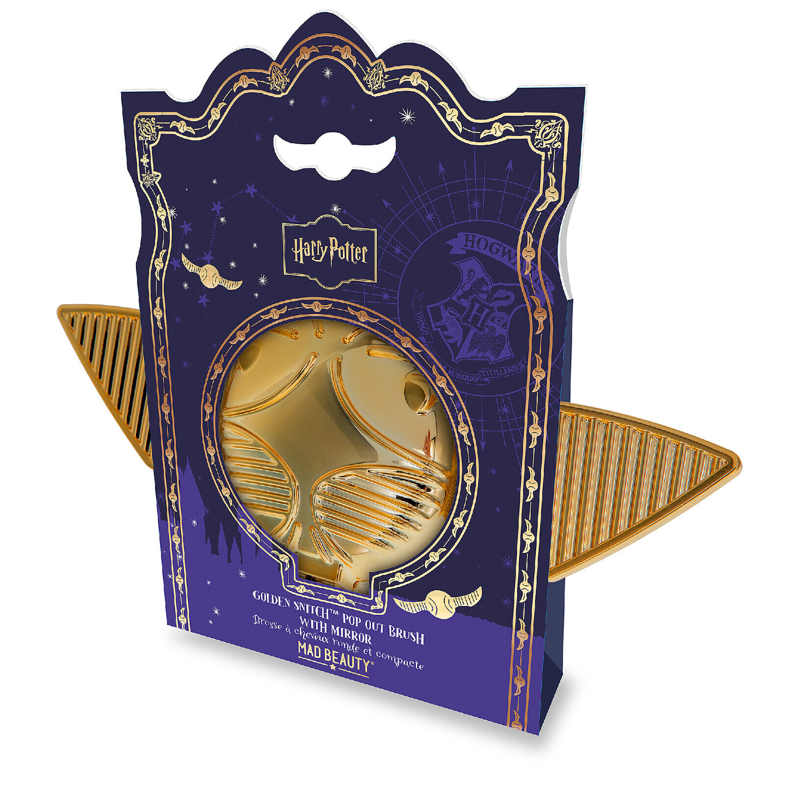 Kartáč na vlasy se zrcátkem (vyskakovací) Harry Potter MAD BEAUTY