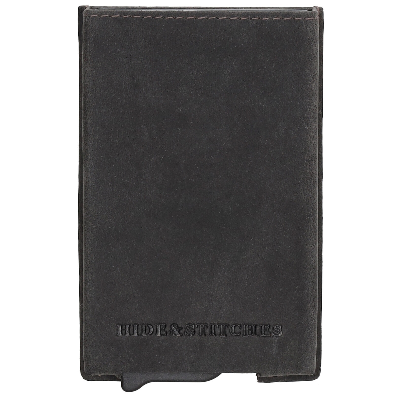 Kožená bezpečnostní peněženka Hide & Stitches - černá