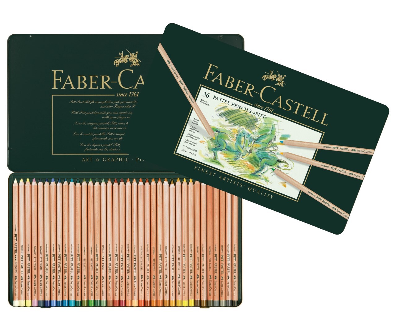 Faber-Castell Faber-Castell, 112136, Pitt pastel, suchý pastel ve dřevě, 36 ks