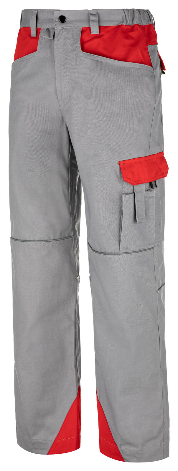 Primo pracovní montérky do pasu bavlněné šedá červená