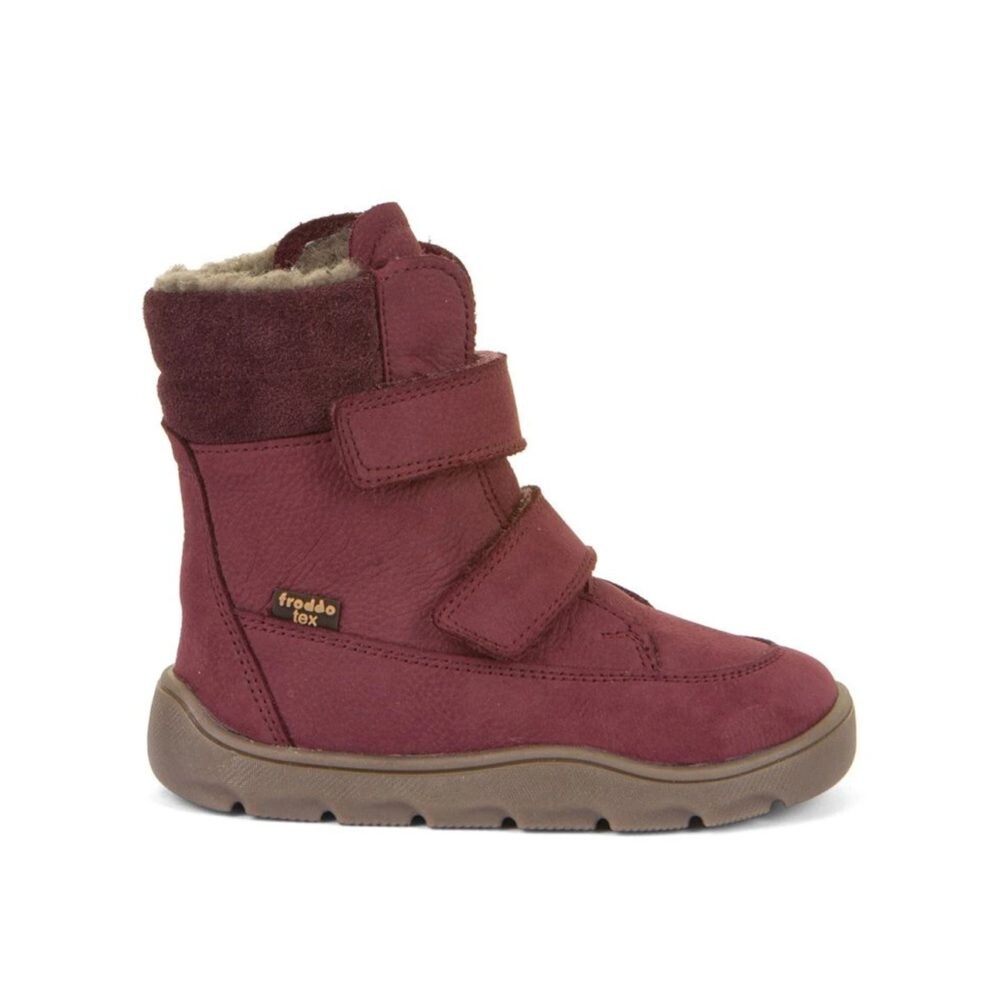 FRODDO ZERU TEX WINTER Bordeaux Dětské zimní zateplené barefoot boty - 24
