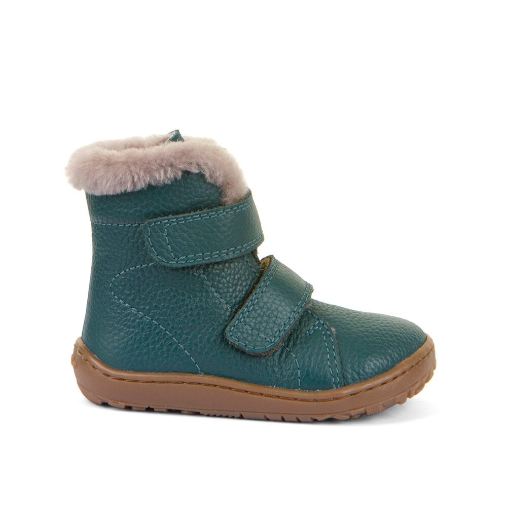 FRODDO KOTNÍKOVÉ ZIMNÍ FURRY BOOT Petroleum Dětské zimní zateplené barefoot boty - 23