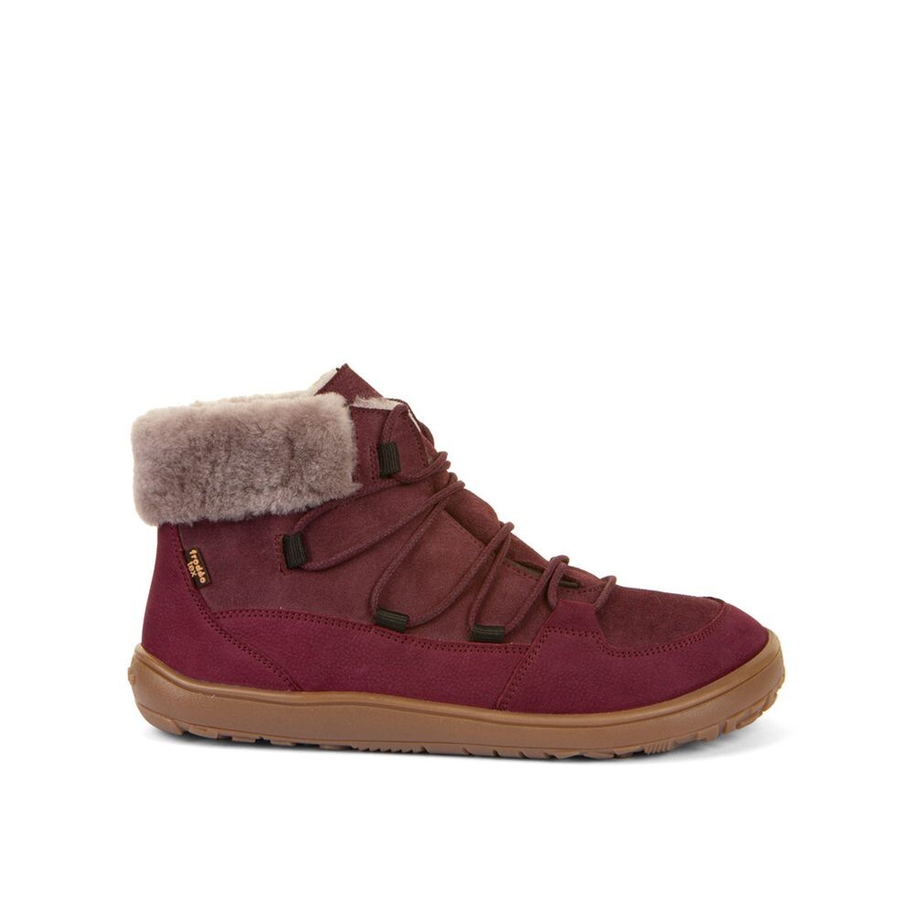 FRODDO UP FURRY W TEX Bordeaux Zimní zateplené barefoot boty - 37