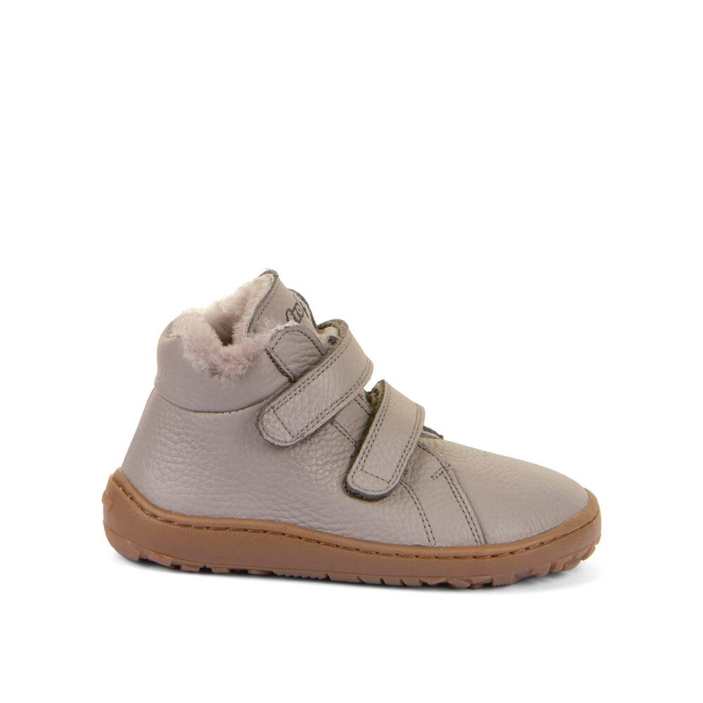 FRODDO KOTNÍKOVÉ ZIMNÍ FURRY Light Grey Dětské zimní zateplené barefoot boty - 23