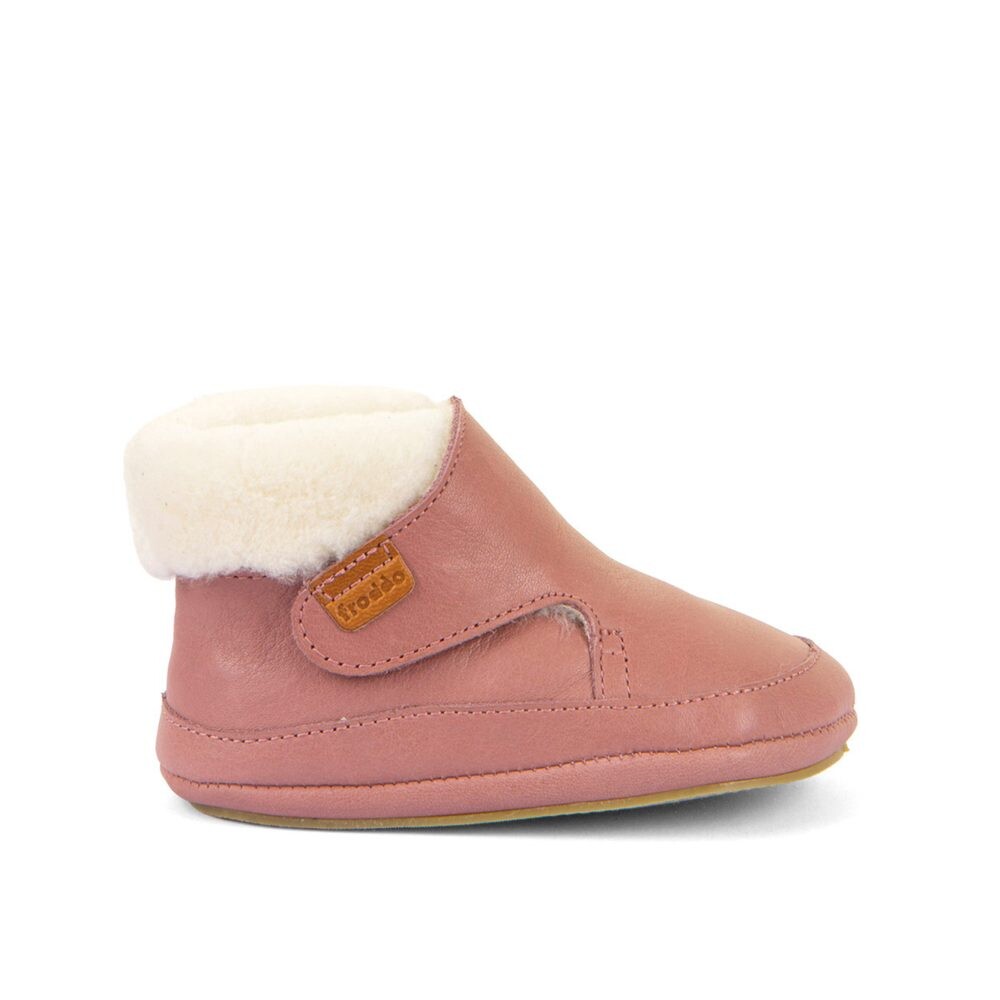 FRODDO ZIMNÍ CAPÁČKY FURRY WALKERS Dark Pink Dětské první zateplené barefoot botičky - 20