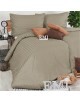Povlečení damaškové tmavě béžové EMI Standardní set jednolůžko obsahuje 1x 200x140 + 1x 90x70