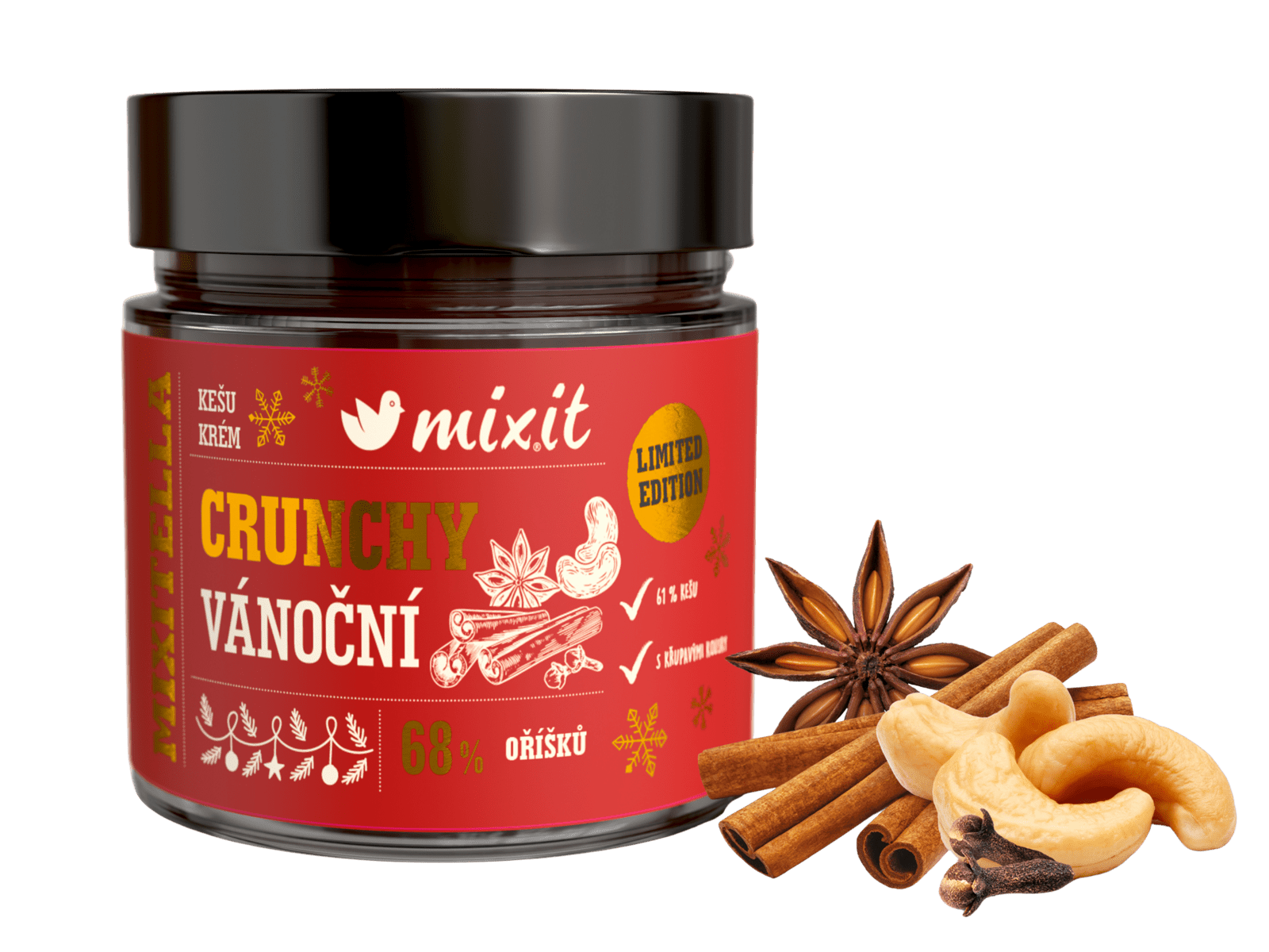 MIXIT Mixitella Crunchy Premium – Vánoční 220 g