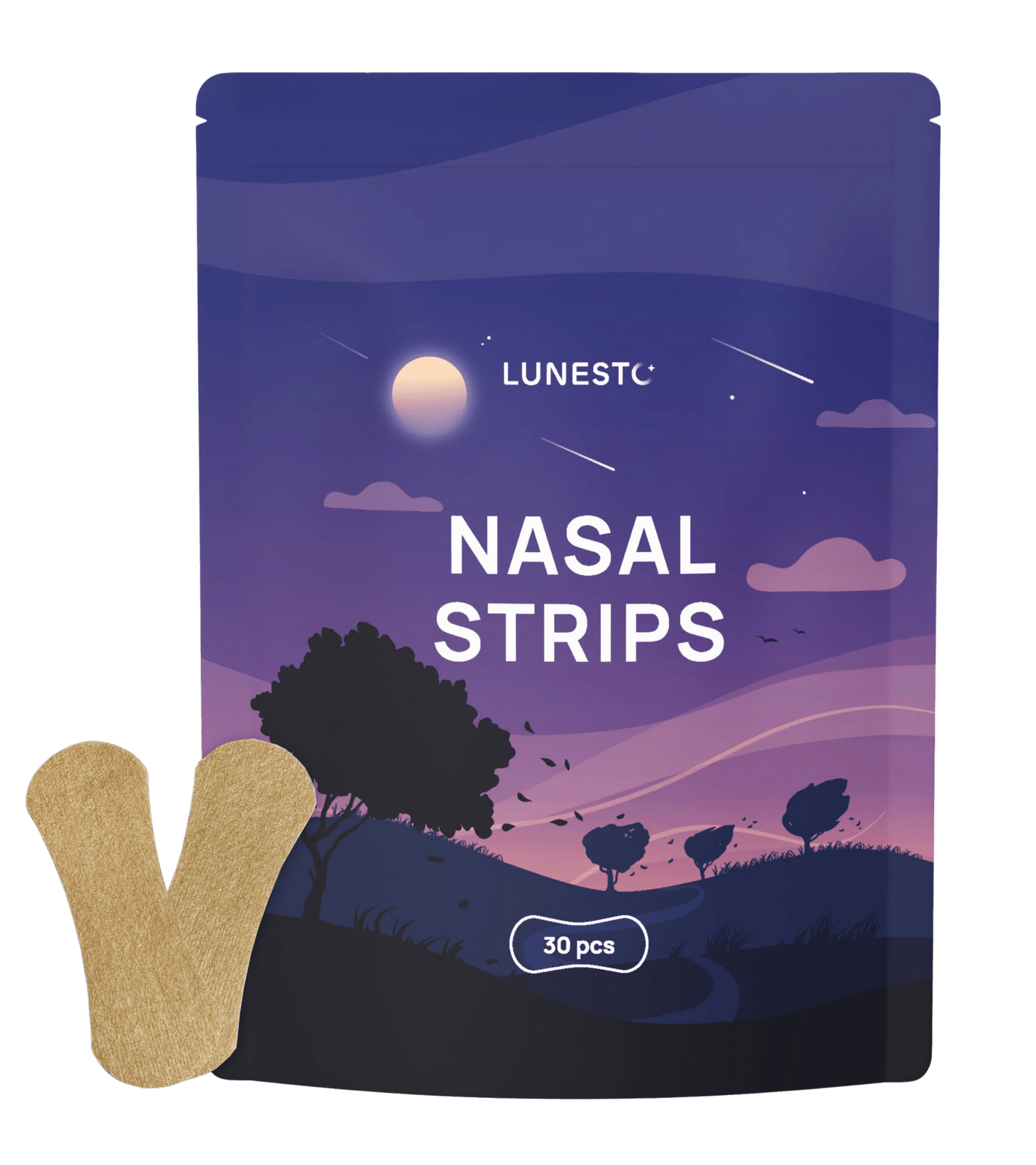 LUNESTO Lunesto Nasal Strips - pásky na nos - béžová 30 ks