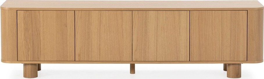 TV stolek v dekoru dubu v přírodní barvě 180x50,5x40 cm Padoc – MOME