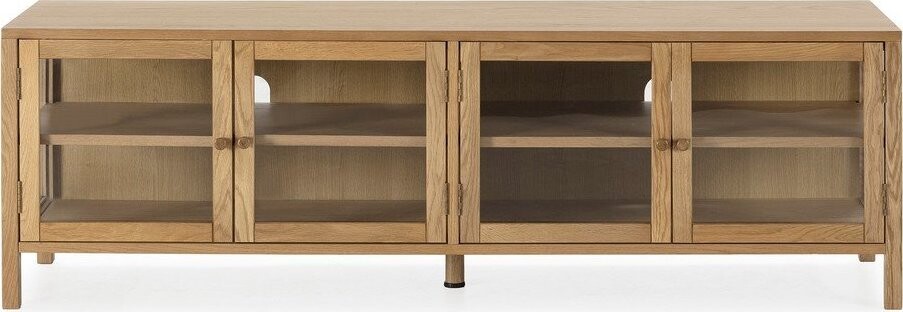 TV stolek v dekoru dubu v přírodní barvě 160x50x40 cm Ceci – MOME