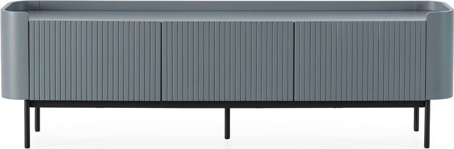 Šedomodrý TV stolek 180x55x40 cm Willa – MOME