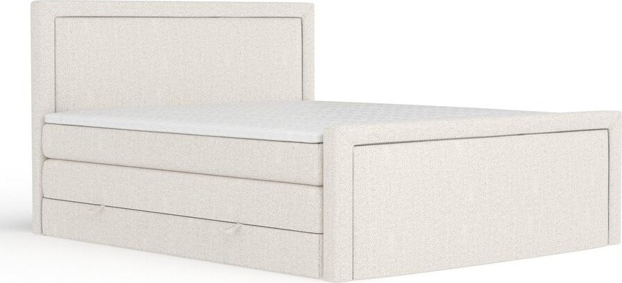 Béžová boxspring postel s úložným prostorem 180x200 cm Lavenda – Maison de Rêve