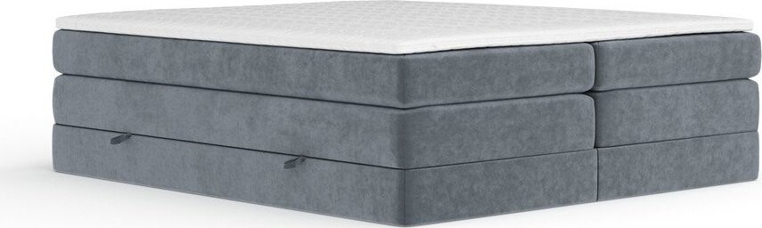 Tmavě šedá boxspring postel s úložným prostorem/bez čela 180x200 cm Juniper – Maison de Rêve