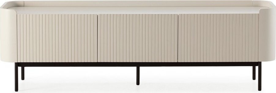 Krémový TV stolek 180x55x40 cm Willa – MOME