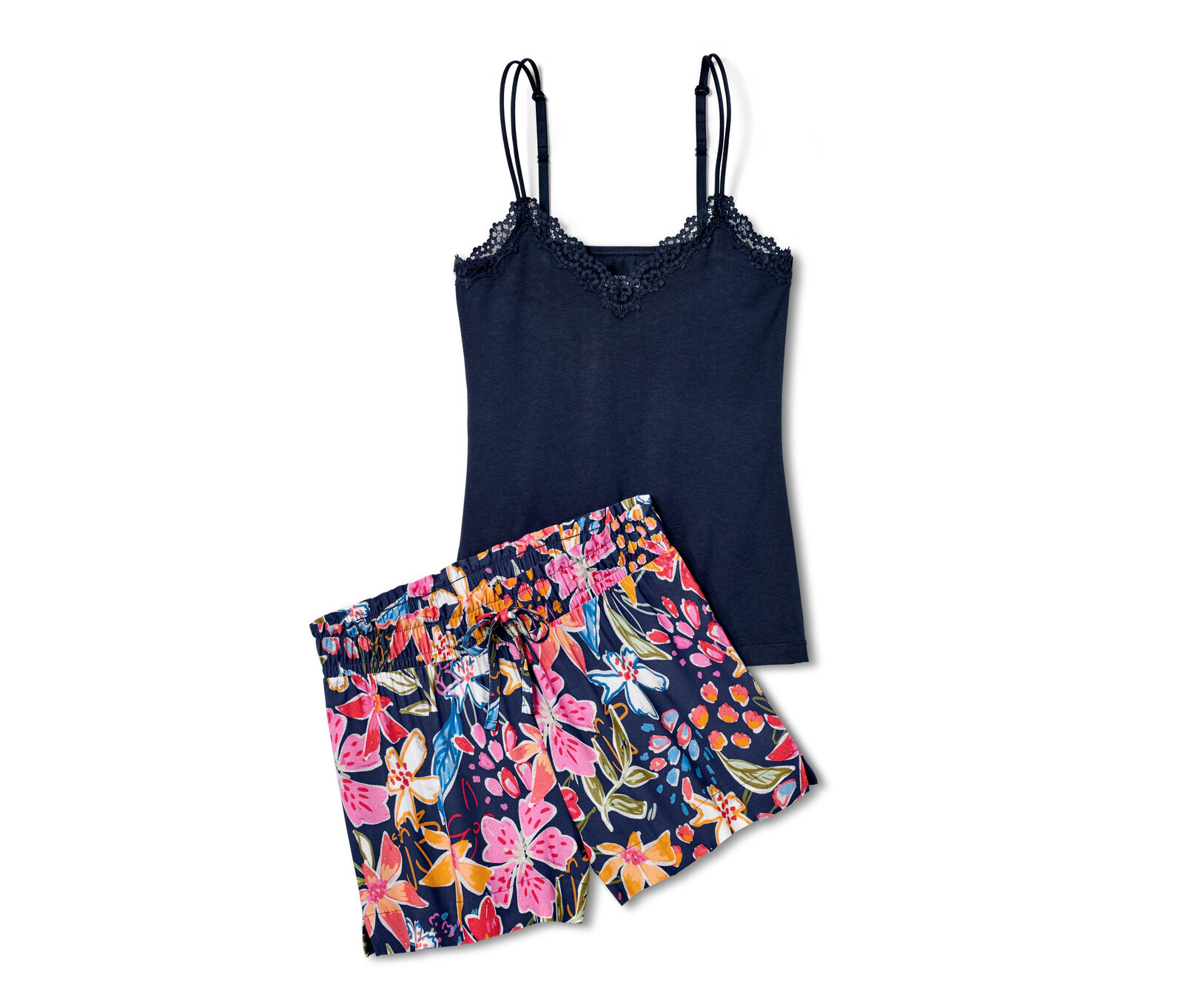 Tchibo - Krátké pyžamo - pro ženy - vel. 42 - barva: modrá