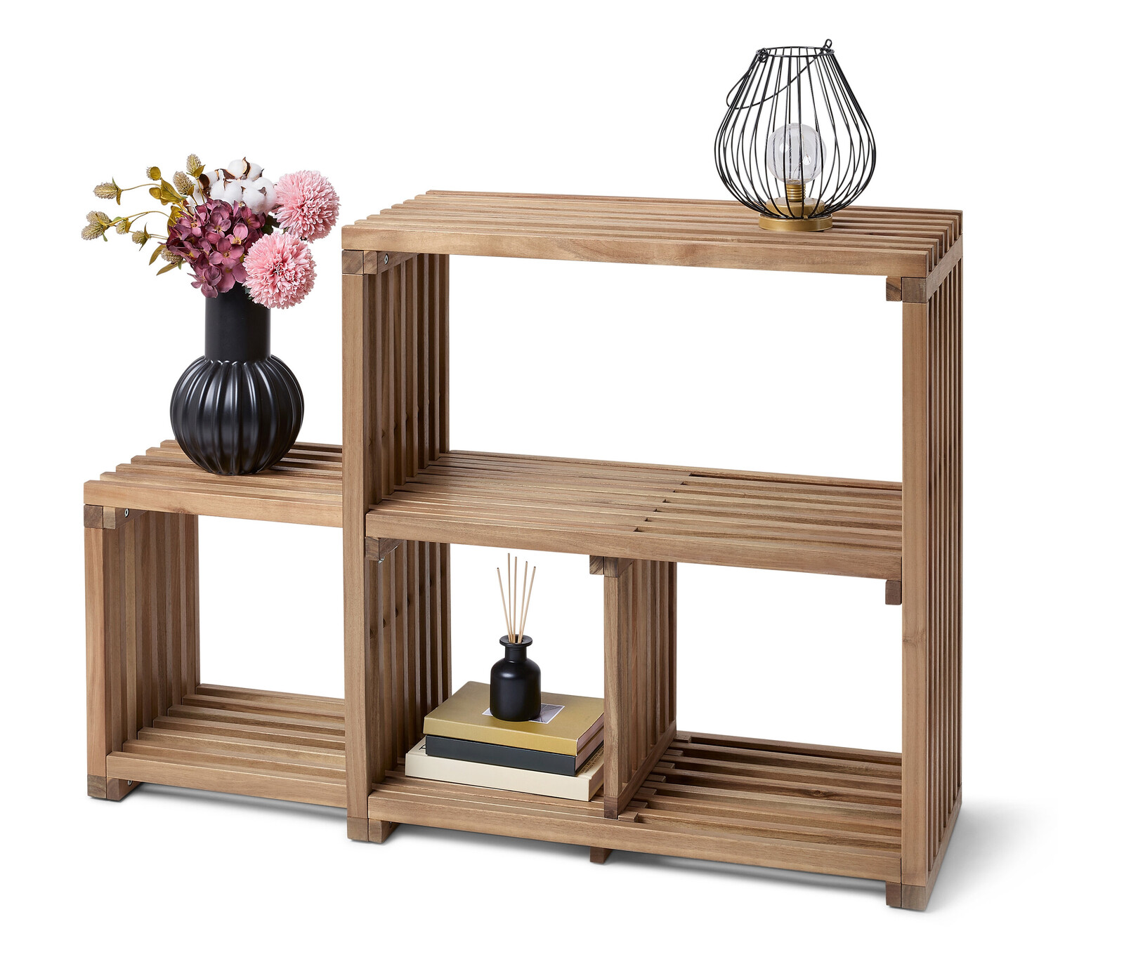 Tchibo - Výsuvný stupňovitý regál »Fleksibel« - barva: hnědá