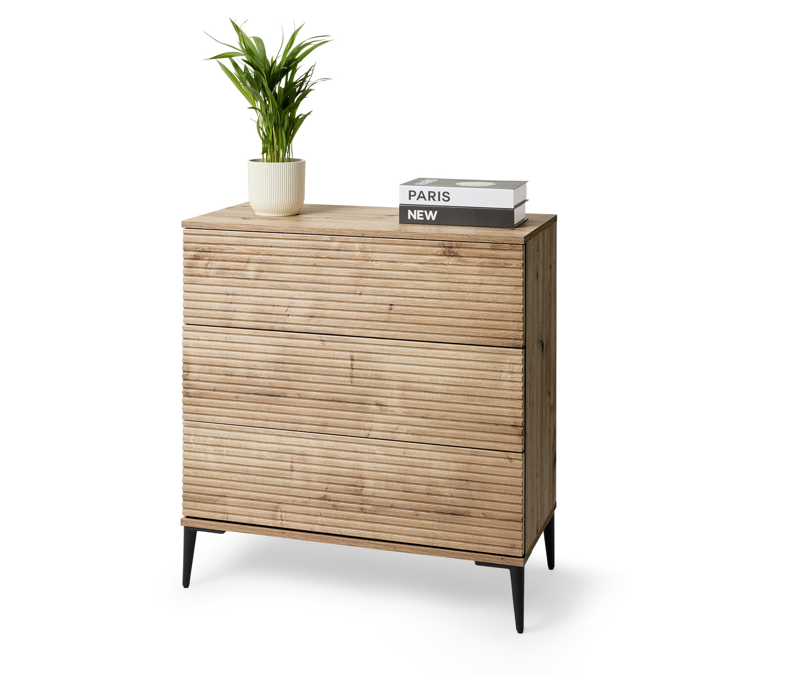 Tchibo - Komoda »Reet« v lamelovém vzhledu - barva: hnědá