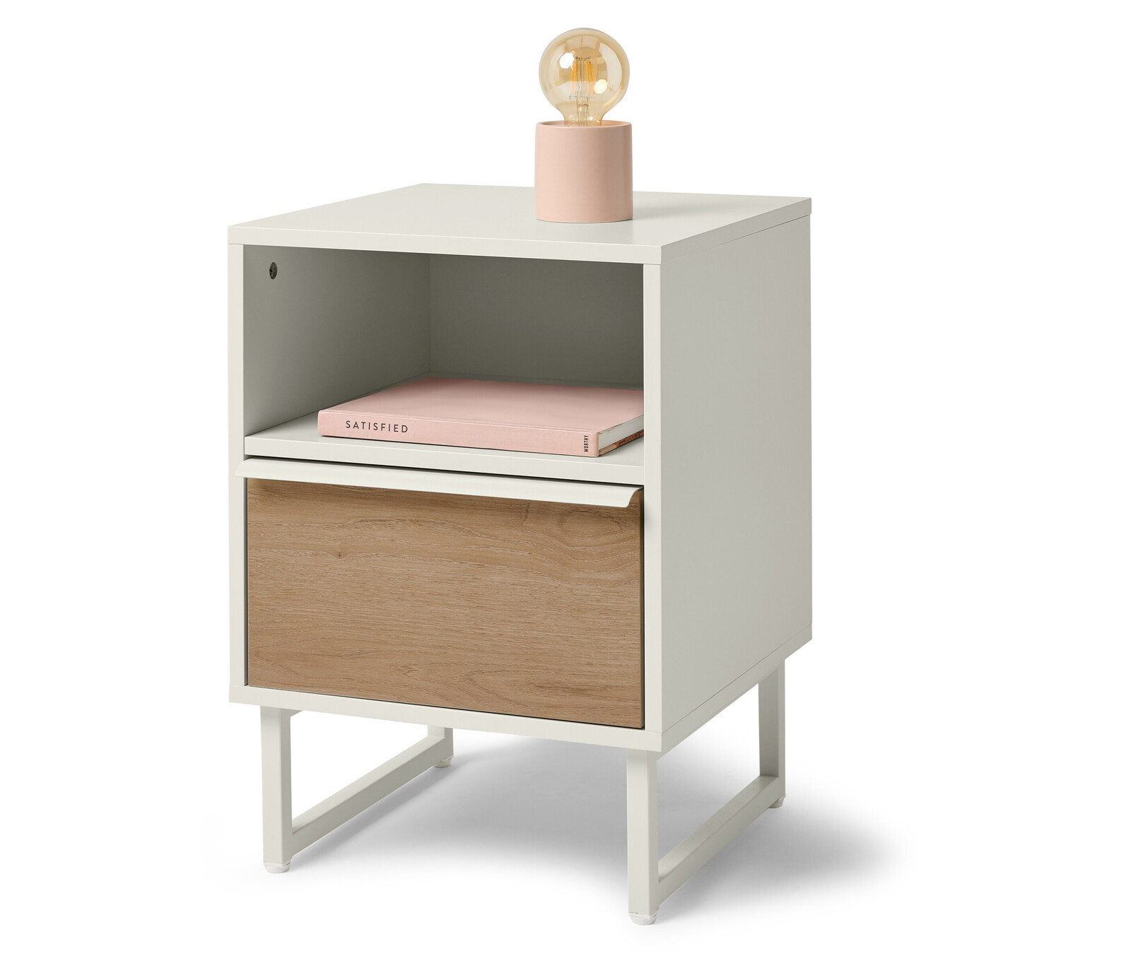 Tchibo - Noční stolek »Leeg« s 1 zásuvkou - barva: šedá