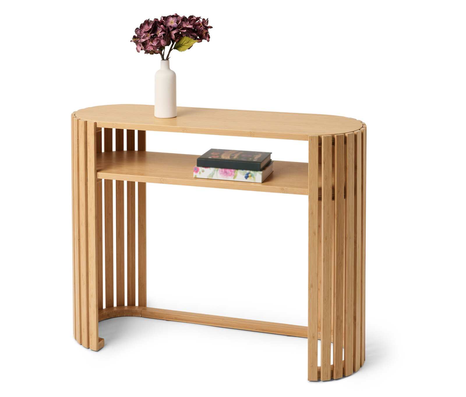 Tchibo - Bambusová konzole »Holt« s lamelovými prvky - barva: hnědá