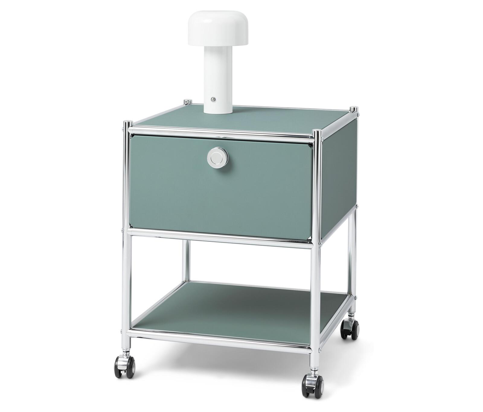 Tchibo - Kovový odkládací stolek »Cn3« s 1 zásuvkou - barva: zelená