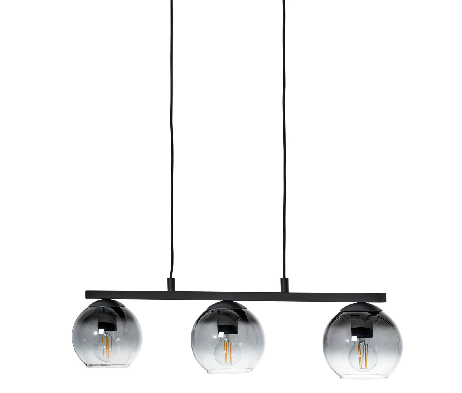 Tchibo - Závěsné svítidlo se stínítky z kouřového skla - barva: černá