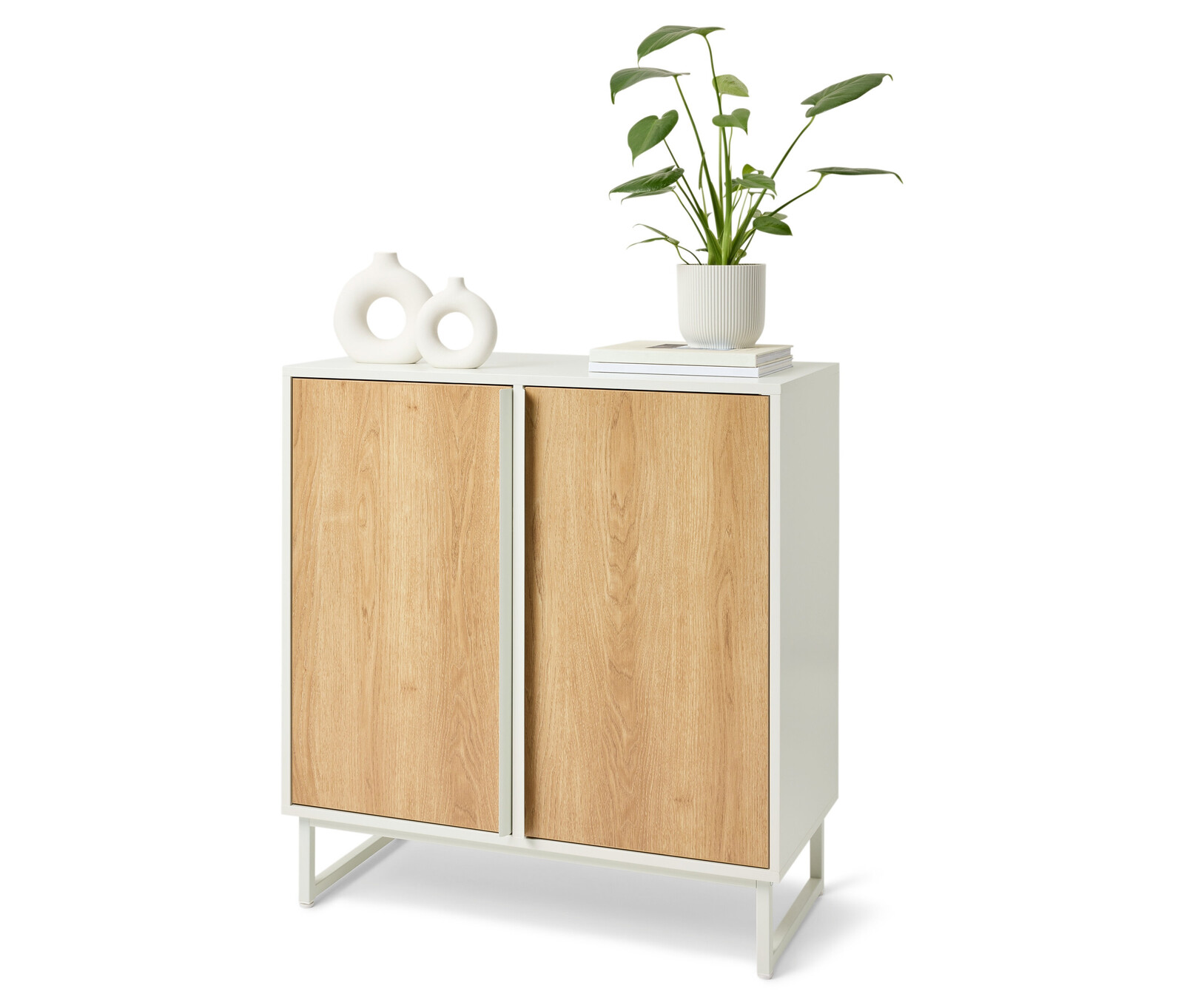 Tchibo - Komoda »Leeg« se 2 dvířky - barva: šedá