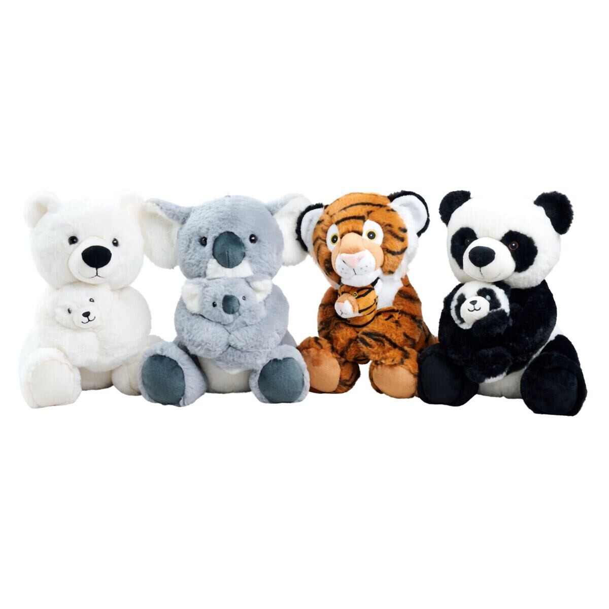Nicotoy Panda, Koala, Tygr, Lední medvěď  plyšový sedící 28 cm, 4 druhy