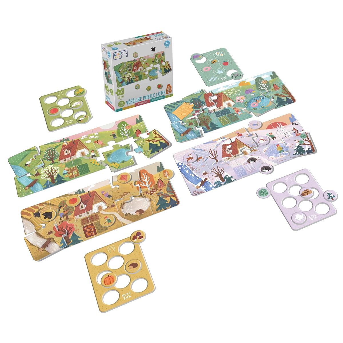 KukiKuk -Véééliké puzzle Loto – Roční období