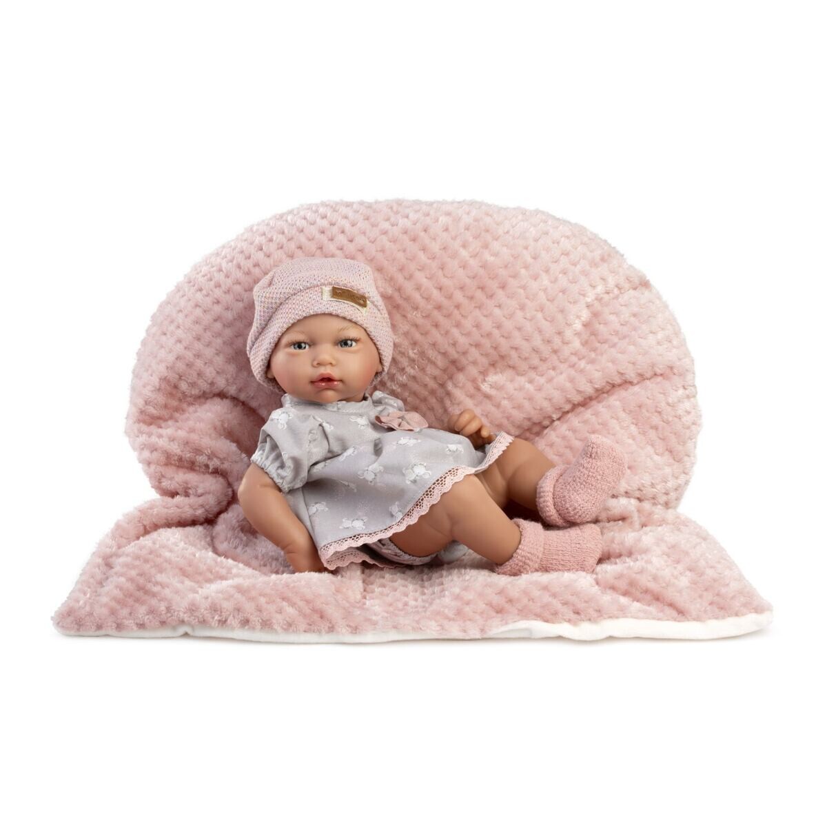 Guca 853 New BORN HOLČIČKA  - realistická panenka miminko s celovinylovým tělem - 38 cm