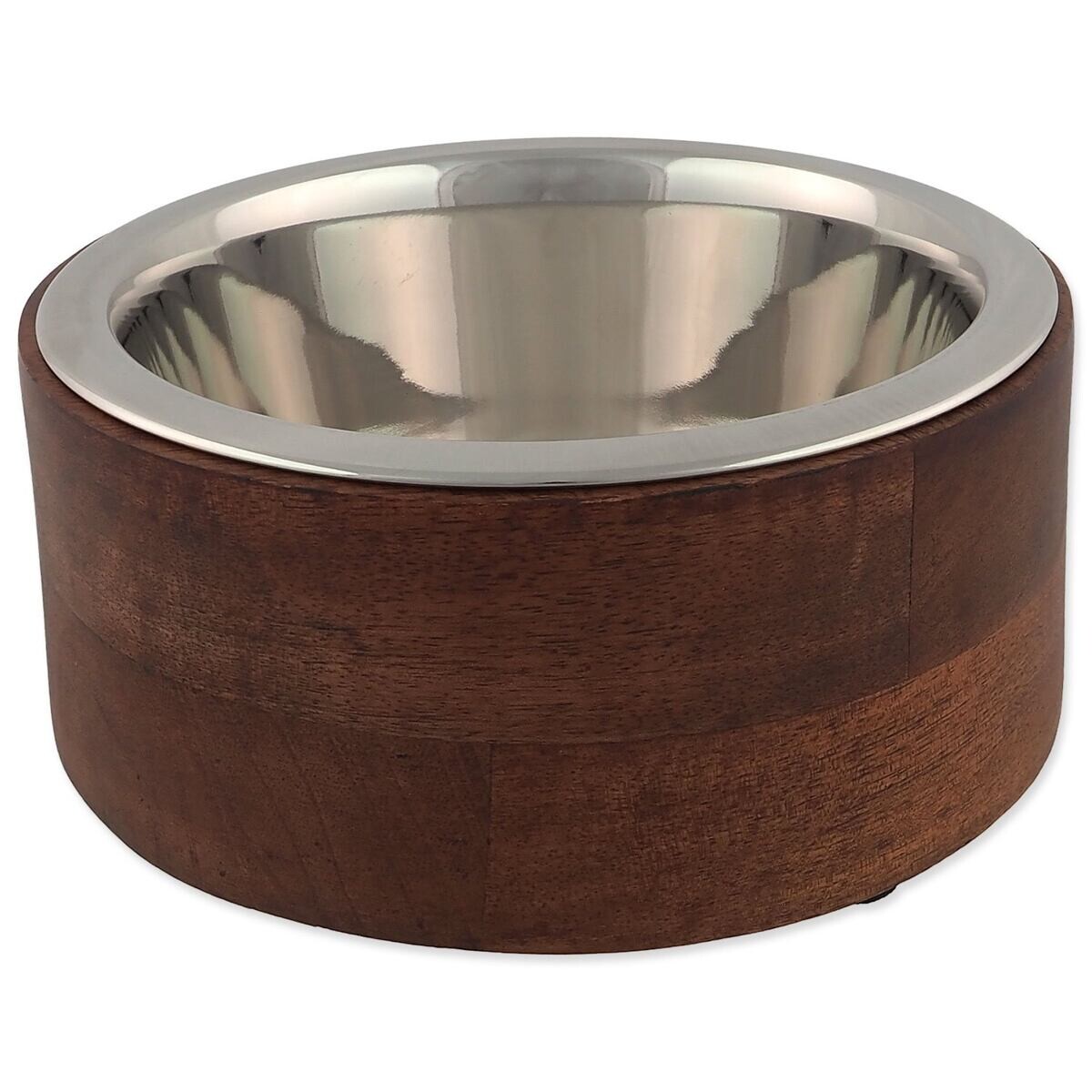 Miska Dog Fantasy nerez v dřevě, rovná 840ml
