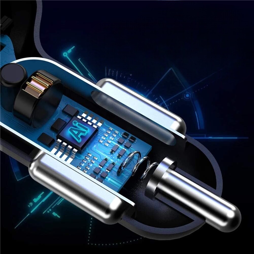 2 x Turbo nabíječka Automobilová 4x Usb Do Auta Pd Qc 3.0 Rychlý kabel