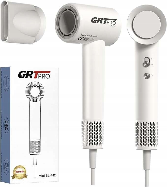 Mini iontový vysoušeč vlasů 2200 W Magnetická tryska Bílá barva