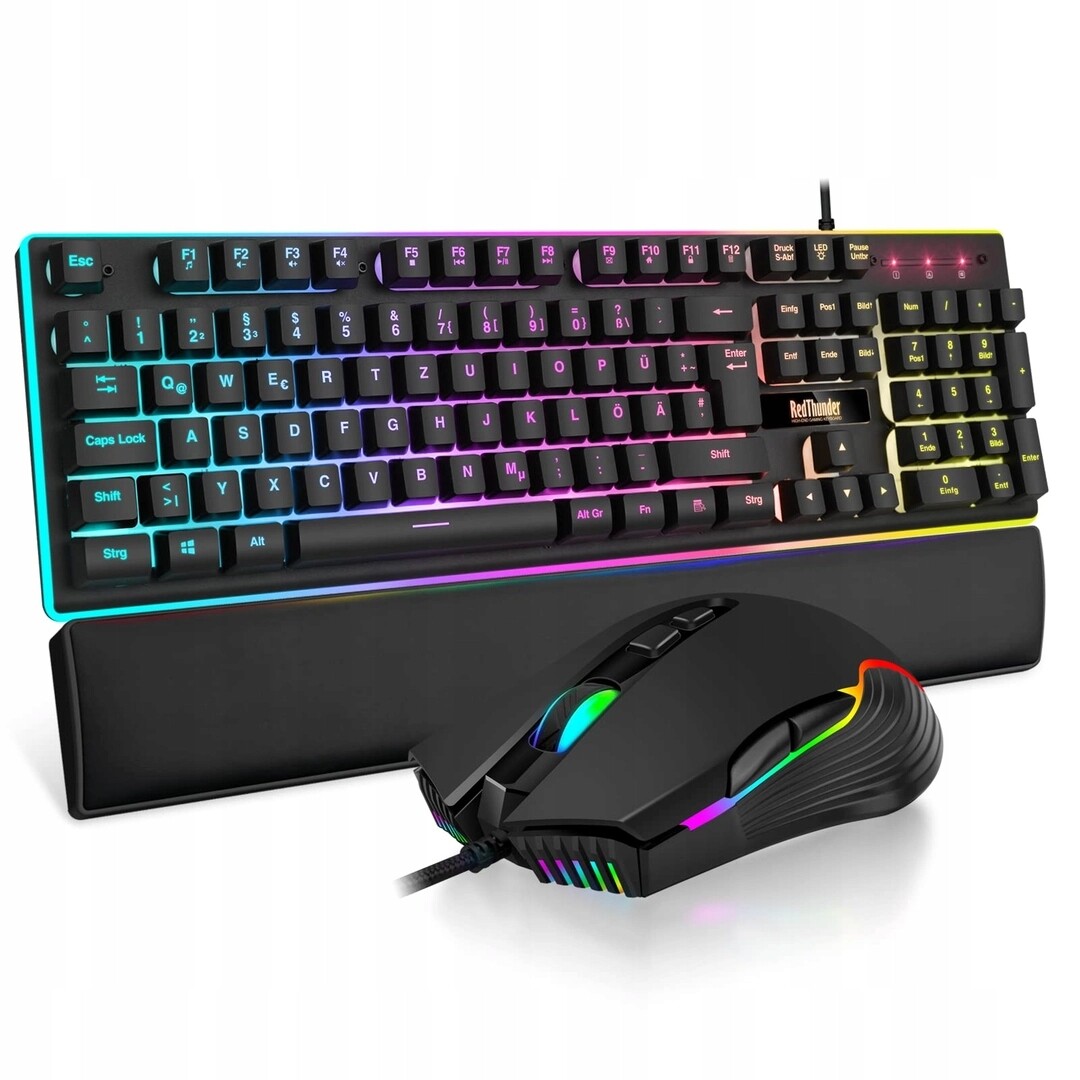 Herní klávesnice a myš RedThunder K10 s podsvícením Rgb Qwertz