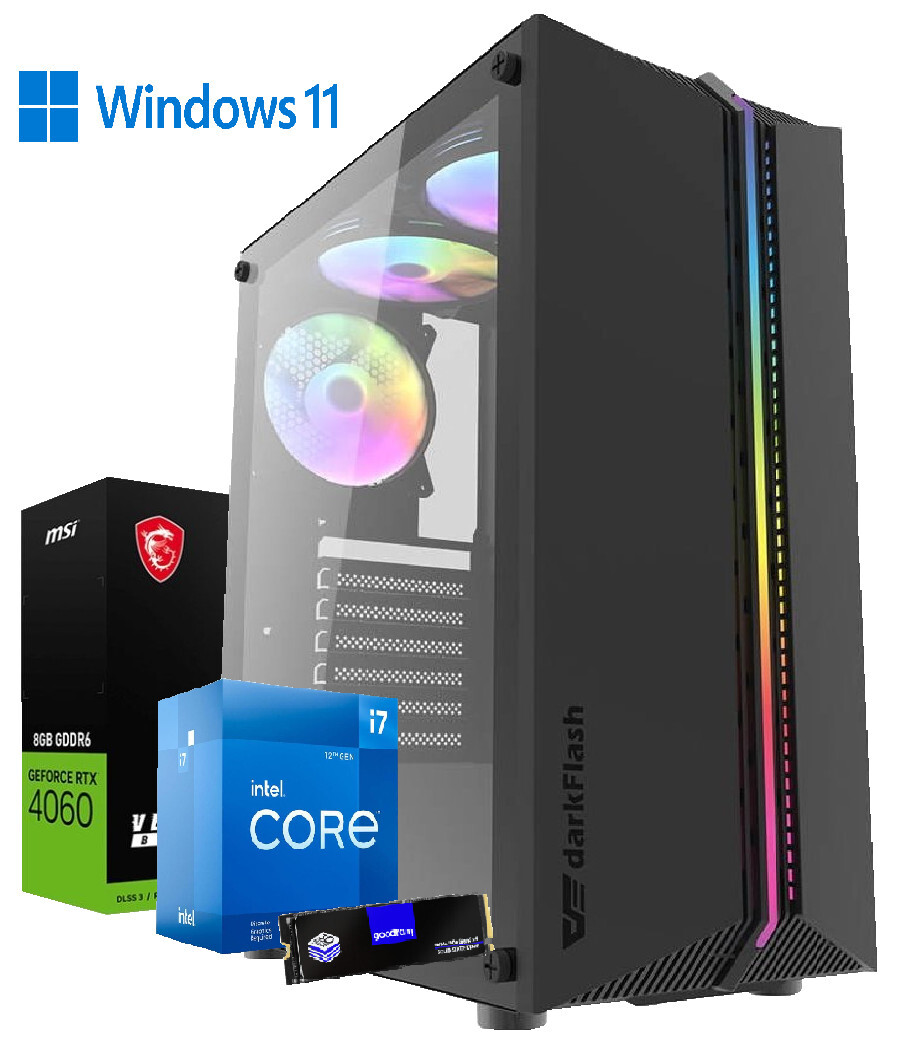 Počítač I7 12700F Rtx 4060 8GB, 32GB DDR4 960GB M.2 Windows 11