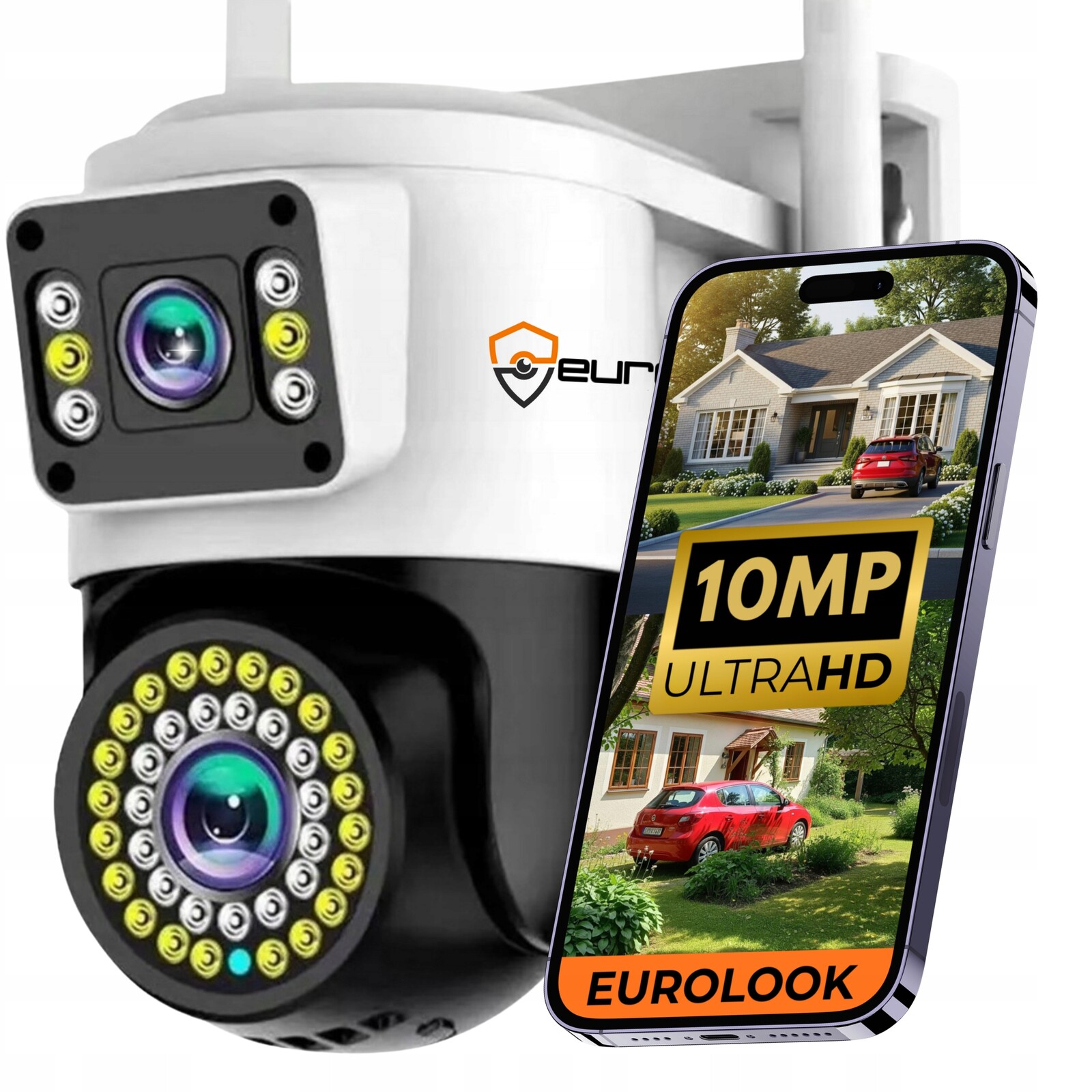 Dvojitá Wifi Kamera Funkce A Venkovní Otočný Mikrofon 10 Mpx Ultra Hd