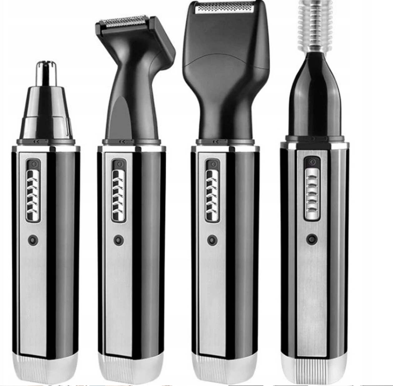 2 x Zastřihovač nosu a obočí Holicí Strojek na vlasy 4 nástavce 4v1 Silný