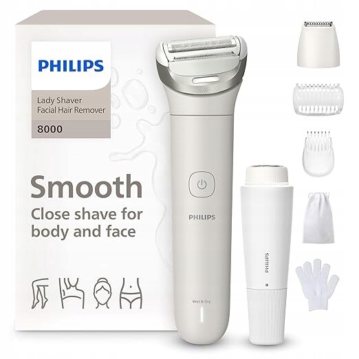 Holicí Strojek Philips Lady Shaver Series 8000 pro mokré a suché holení BRL159 pro ženy