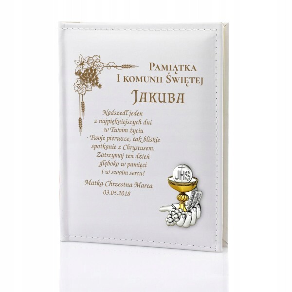 2 x Fotoalbum Stříbrný emblém Přijímání Dárek s gravírováním