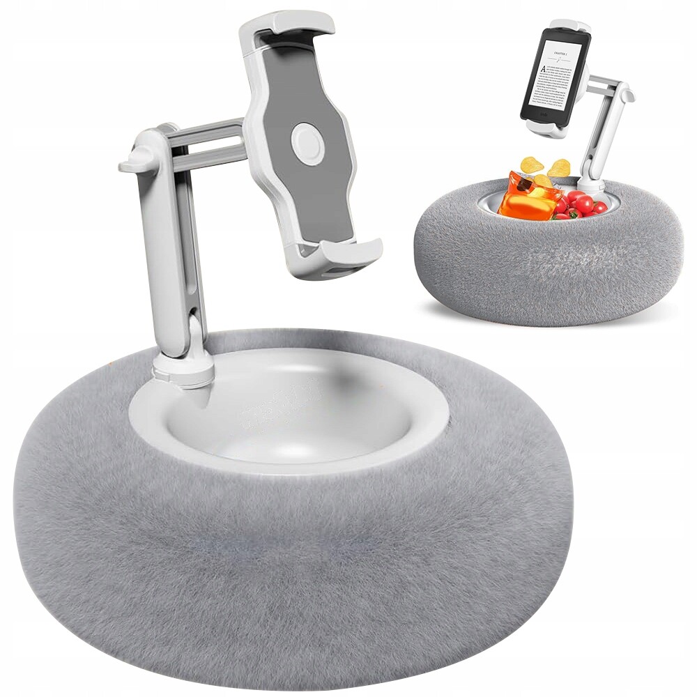 Regulovatelná Podložka Pod Opěrku Na Tablet Plyšový Stojan Polštář Šedý