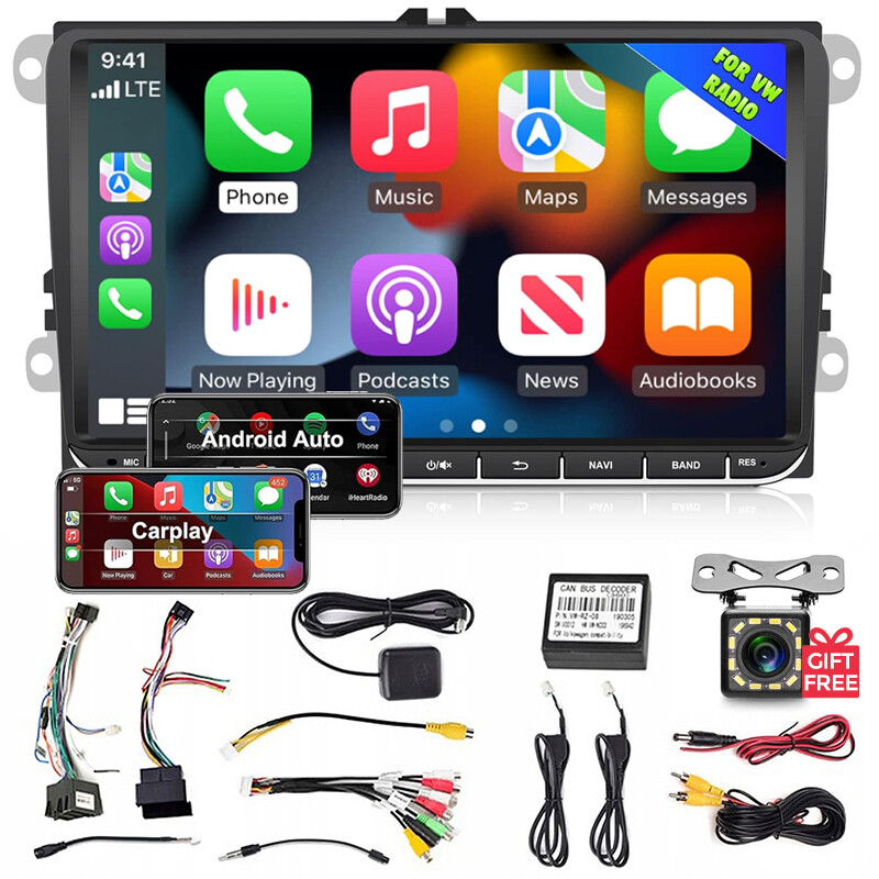 Radio 2DIN Android Vw Golf 5 V 6 VI Passat B6 B7 Tiguan Skoda Seat 2GB/32GB