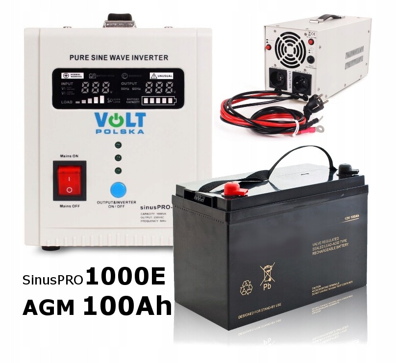 2 x Voltový napájecí zdroj Ups 1000E 12/230V 700/1000W