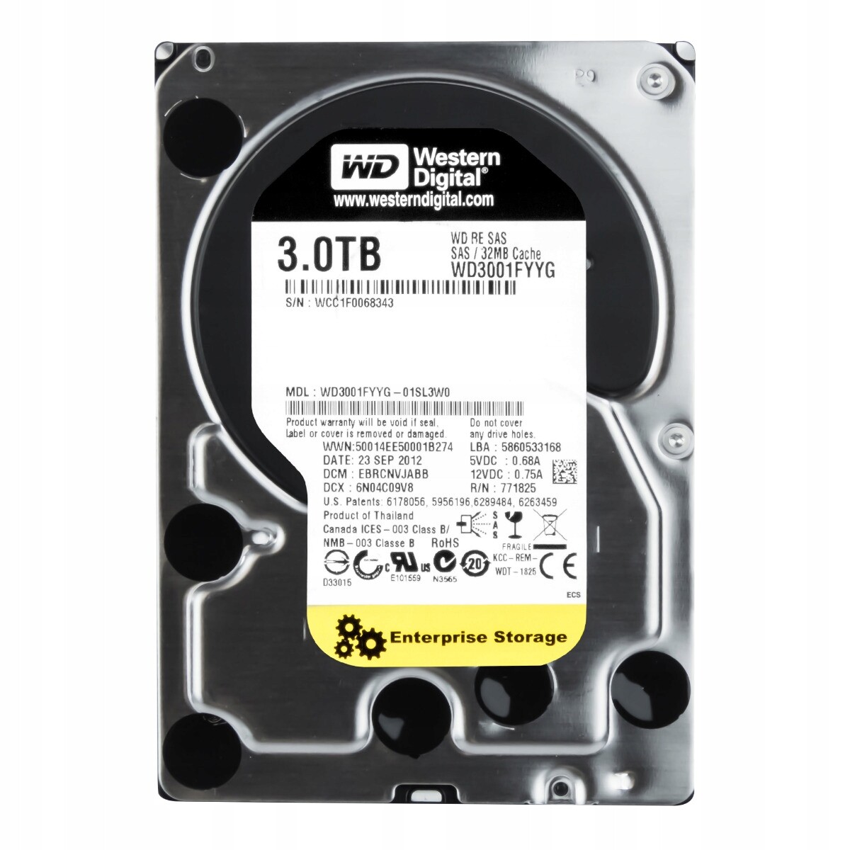 Wd RE3 3TB 7.2K 32MB SAS-2 3.5'' WD3001FYYG