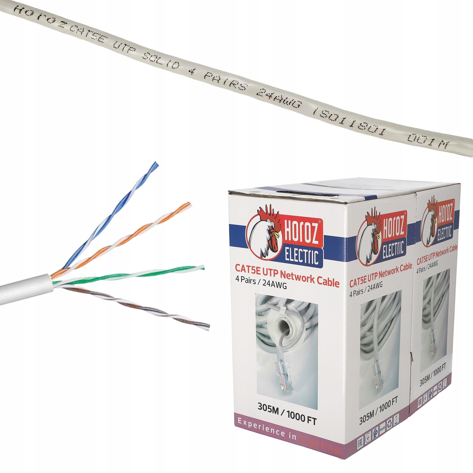 305 m Horoz Kabel síťový Šroubovák Utp CAT5e 1 Gb/s 100 MHz 24 Awg