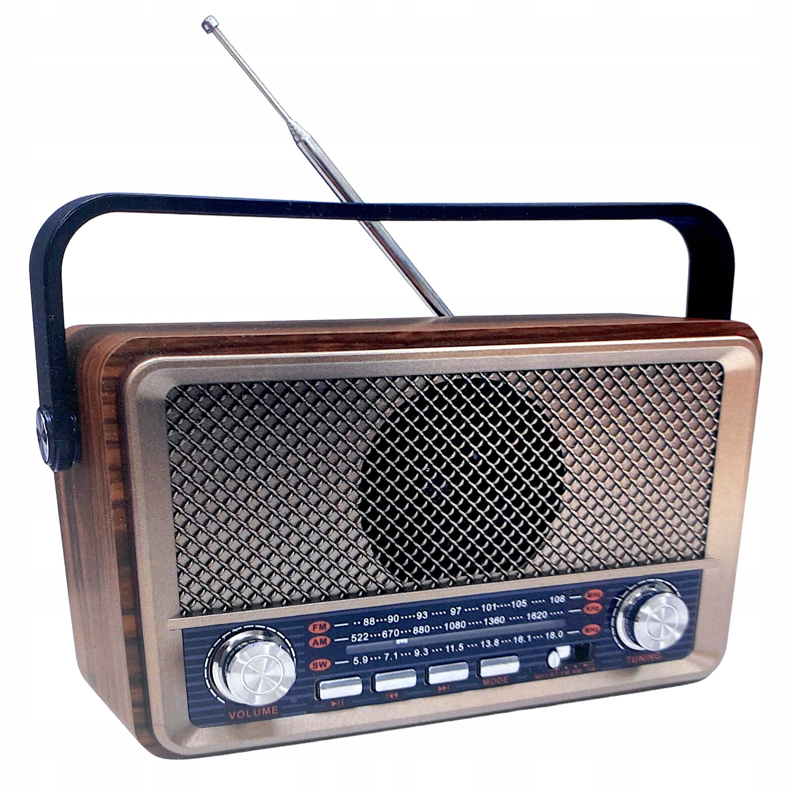 Přenosné rádio Fm Retro Hykker – bezdrátový reproduktor