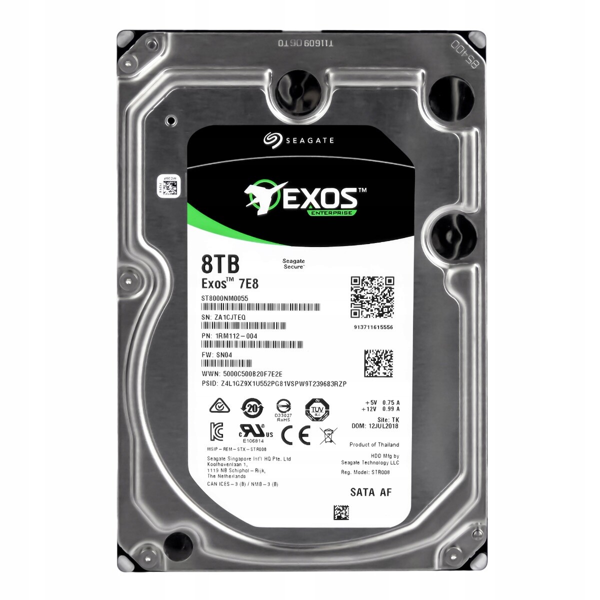 Seagate Exos 7E8 8TB 7.2K 256 Mb Sata III 3.5'' ST8000NM0055
