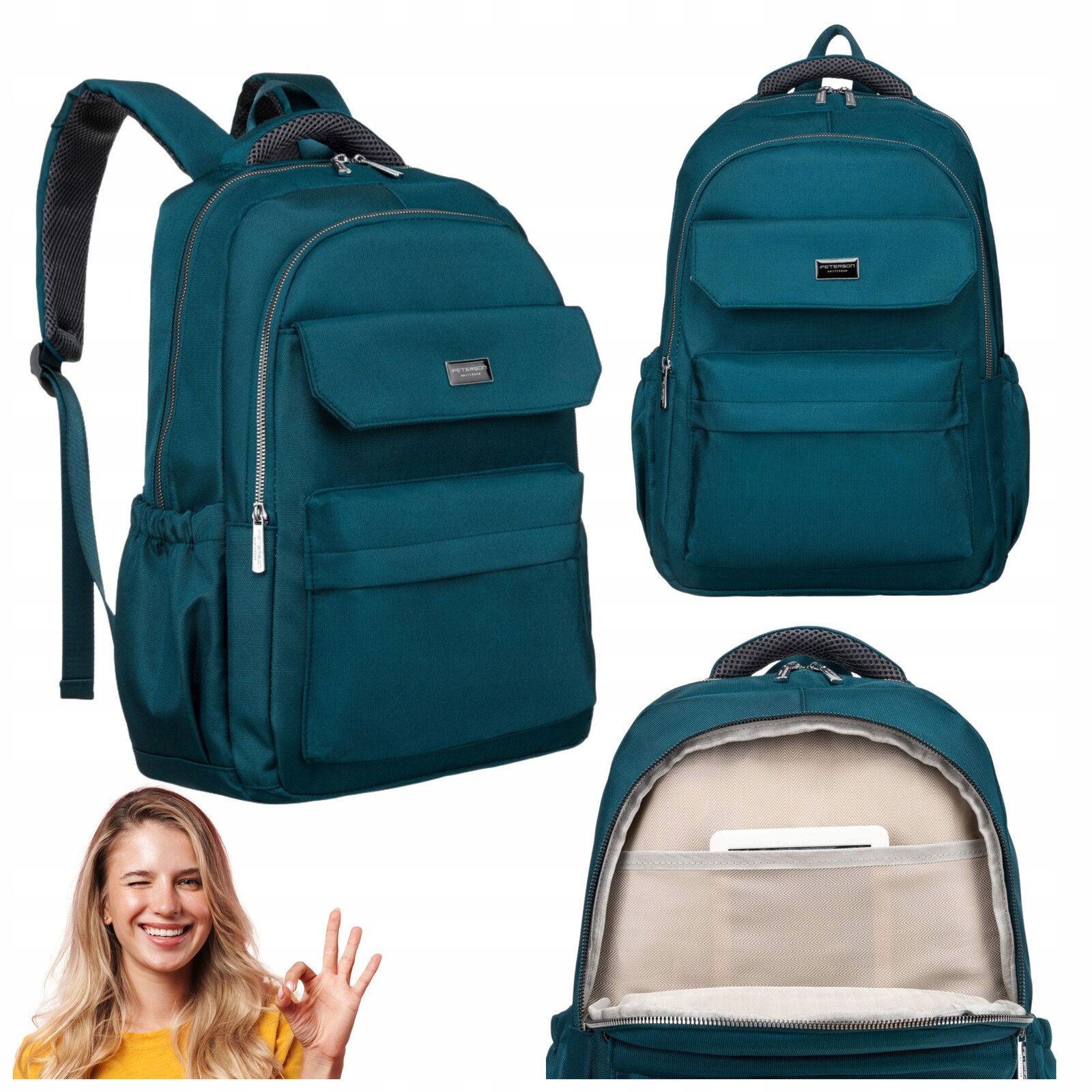 Batoh na zavazadla, notebook Příruční s nastavitelnými ramenními popruhy Peterson