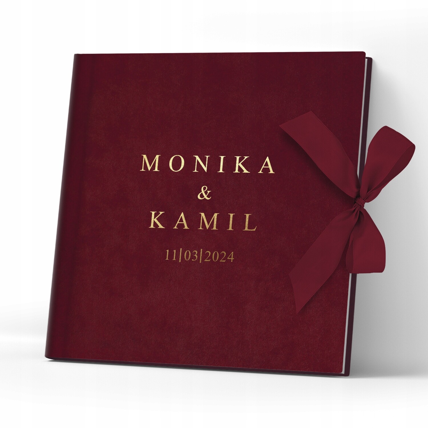 2 x Album na fotografie Velurový potisk jmen Památka na svatbu pro mladý pár
