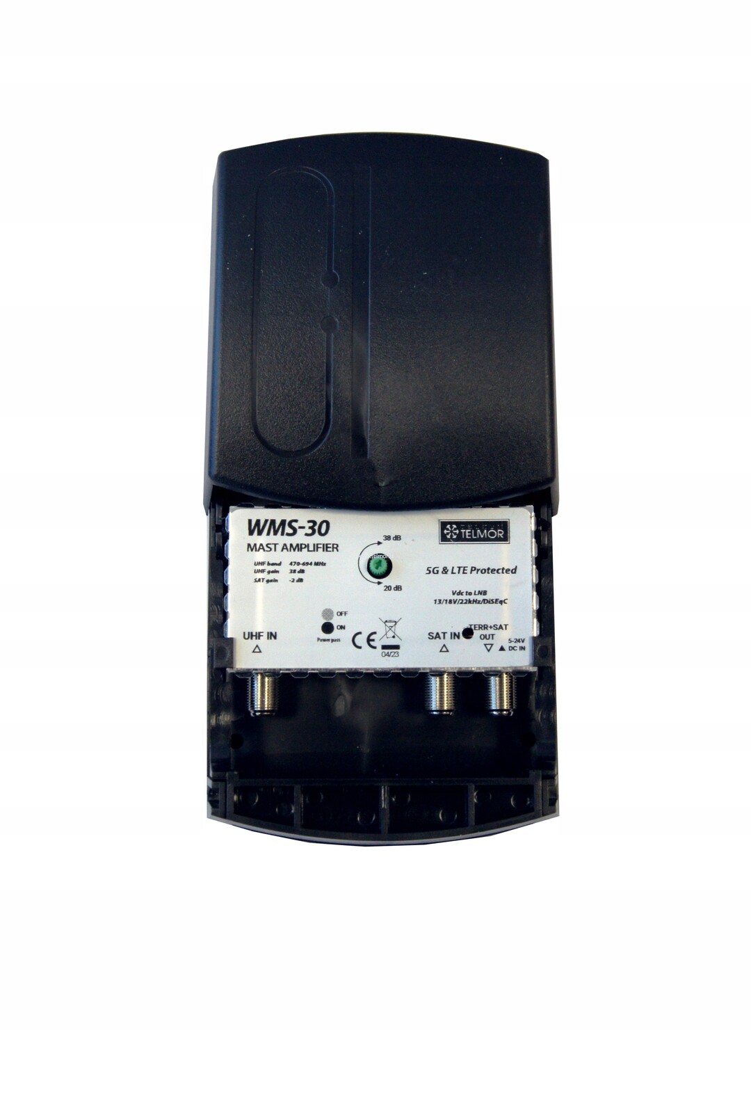 Stožárový zesilovač Telmor WMS-30 Uhf/sat s filtrem 5G Lte/gsm